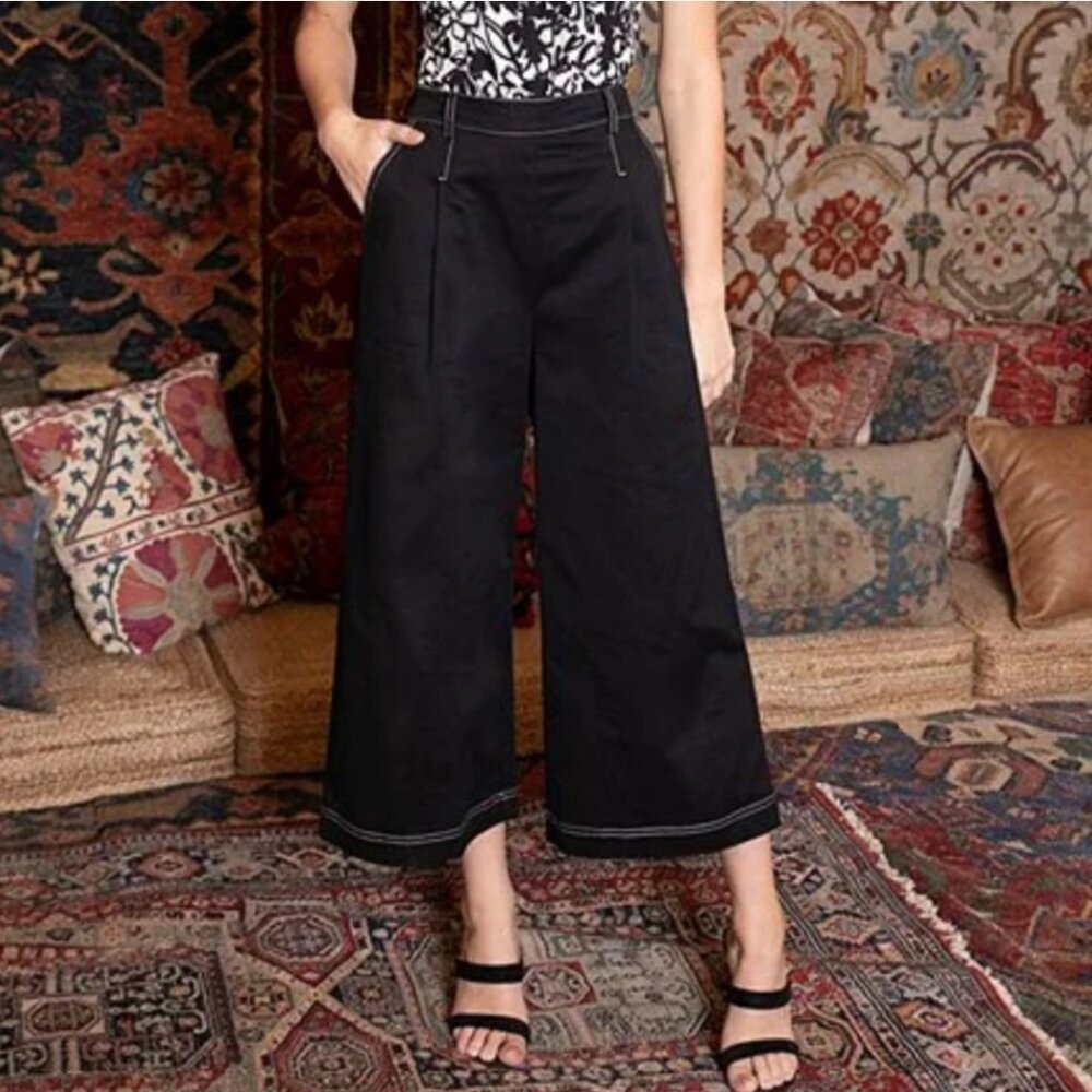 Sugarlips Crosby Wide Leg Cropped Pull-On Pants